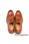 Ferragamo Aiden Patente Oxford Zapatos Marrón