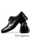 Ferragamo Aramix Medallón-Toe Oxford Negro