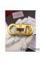 Ferragamo Gentil Monstruo de cinturón de cuero con doble gancini hebilla GM013