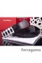 Ferragamo Gentil Monstruo de cinturón de cuero con doble gancini hebilla GM080