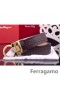 Ferragamo Gentil Monstruo de cinturón de cuero con doble gancini hebilla GM082