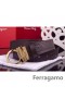 Ferragamo Gentil Monstruo de cinturón de cuero con doble gancini hebilla GM082