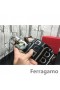 Ferragamo Gentil Monstruo de cinturón de cuero con doble gancini hebilla GM171