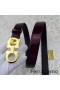 Ferragamo edición original ajustable de piel de becerro de cuero gancini cinturón OE008