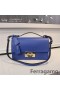 Ferragamo pequeño Gancio Lock bolsa de Hombro azul SFS-UU265