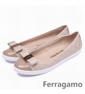 Ferragamo Bailarina Zapatillas De Deporte De Albaricoque