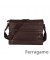 فيراغامو Crossbody الجلود حقيبة براون