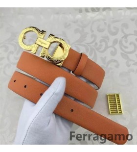 فيراغامو الأصلي طبعة جلد العجل قابل للتعديل الجلود gancini حزام OE013