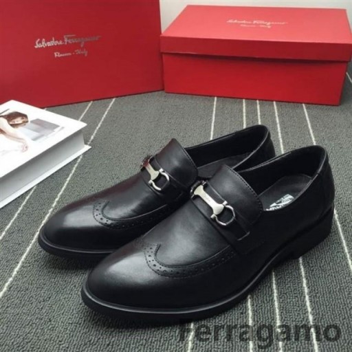 Ferragamo Derby Boty V Černé Barvě