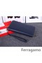 Ferragamo zip kolem peněženka tmavě modrá