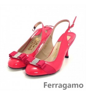 Ferragamo Flo Vara Klín Čerpadla Tmavě Červená Sleva