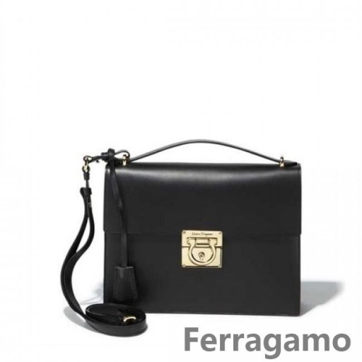 Salvatore Ferragamo Gancio Lås Skulder Taske Salg Online SFS-UU170