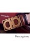 Ferragamo Blide Monster læder bælte med dobbelt gancini spænde GM127