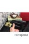 Ferragamo Blide Monster læder bælte med dobbelt gancini spænde GM160