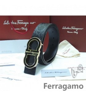 Ferragamo Dobbelt Gancio Spænde Bælte DG006
