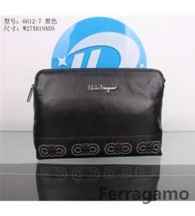 Ferragamo clutch wallet black