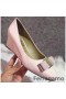 Ferragamo Mirabel Patent Bow Wedge-Pumps Roze