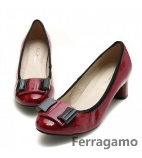 Ferragamo Mijn Flair Schoenen Rood Leer Pompen