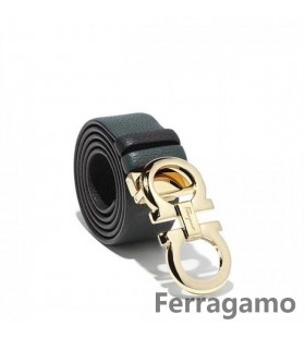 Salvatore Ferragamo Grote Dubbele Gancio Riem Verkoop SFS-UU237