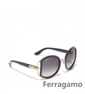 Salvatore Ferragamo Oversized Ronde-Frame Zonnebrillen Online SFS-UU258
