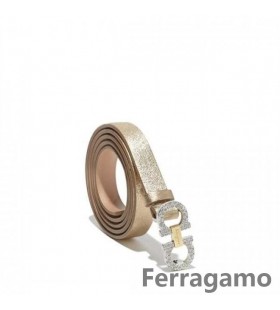 Salvatore Ferragamo Swarovski Dubbele Gancio Riem Verkoop SFS-UU214