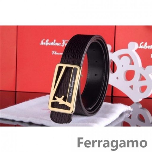 Ferragamo Lempeä Hirviö nahkavyö kaksinkertainen gancini solki GM149