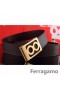 Ferragamo Lempeä Hirviö nahkavyö kaksinkertainen gancini solki GM146