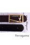 Ferragamo Lempeä Hirviö nahkavyö kaksinkertainen gancini solki GM149
