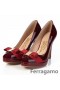 Ferragamo korkokengät viinin punainen 274