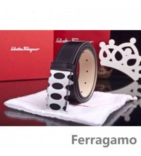 Ferragamo Lempeä Hirviö nahkavyö kaksinkertainen gancini solki GM080