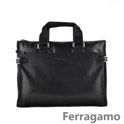 Ferragamo Boston Doux Porte-Documents Noir