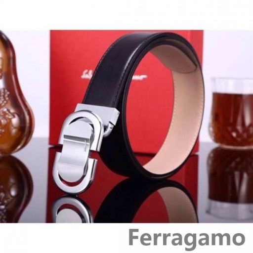 Ferragamo Doux Monstre ceinture en cuir avec double gancini boucle GM027