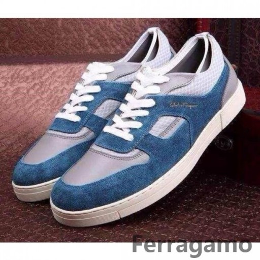 Ferragamo Low Top Sneaker Bleu
