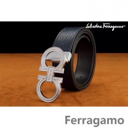Ferragamo Édition Spéciale Réglable En Cuir Double Gancini Boucle De Ceinture
