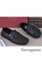 Ferragamo Bits Pilote Mocassin Chaussures En Noir