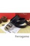 Ferragamo Doux Monstre ceinture en cuir avec double gancini boucle GM134