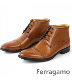 Ferragamo Aritz Lacets Robe Bottes Noir