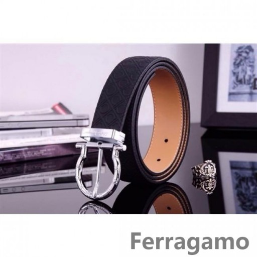 Ferragamo Sanfte Monster Ledergürtel mit double-gancini-buckle GM035