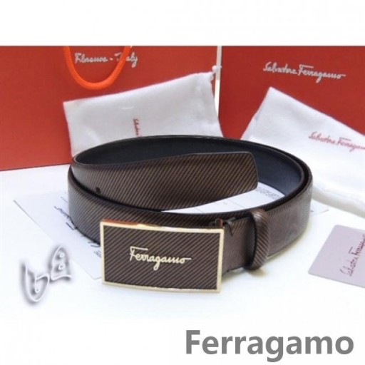 Ferragamo Verstellbare Gancio Vara Schnalle Gürtel 85CM-105CM Größen MW027