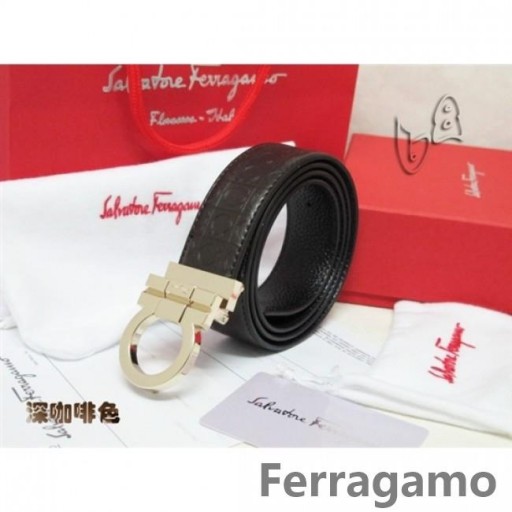 Ferragamo Verstellbare Gancio Vara Schnalle Gürtel 85CM-105CM Größen MW056