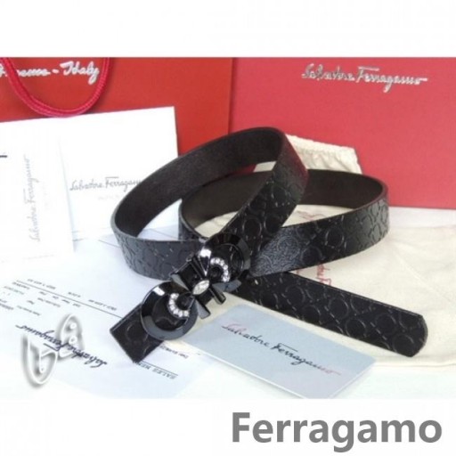 Ferragamo Verstellbare Gancio Vara Schnalle Gürtel 85CM-105CM Größen MW067