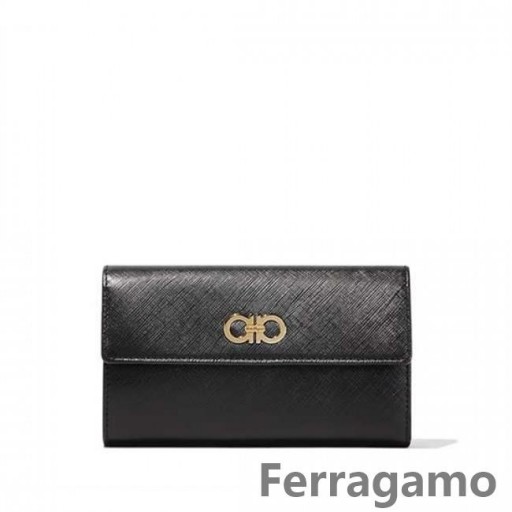 Salvatore Ferragamo Doppel Gancio Continental Brieftasche SFS-UU309