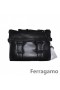 Ferragamo Leder-Hickory Große Messenger Bag