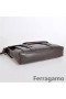 Ferragamo Leder-Hickory Große Messenger Bag