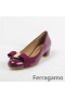 Ferragamo Vara Pump in Red patent