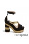 Salvatore Ferragamo Wrap-around-Plattform Sandalen SF-R809