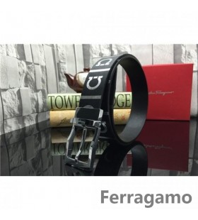 Ferragamo Sanfte Monster Ledergürtel mit double-gancini-buckle GM173