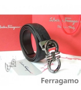 Ferragamo Verstellbare Gancio Vara Schnalle Gürtel 85CM-105CM Größen MW035