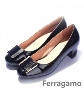 Ferragamo Schwarz Pumpen Mein Thais Niedrigen Ferse