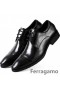 Ferragamo Τρύπα Αέρα Καφέ Μαύρα Δερμάτινα Παπούτσια Πώληση